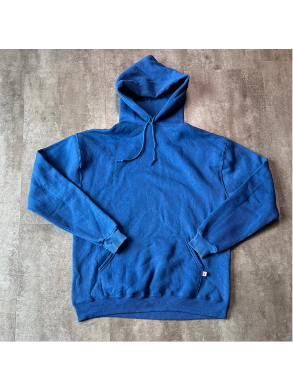 Vintage 80s Russell Athletic Hoodie Mens Large Blue